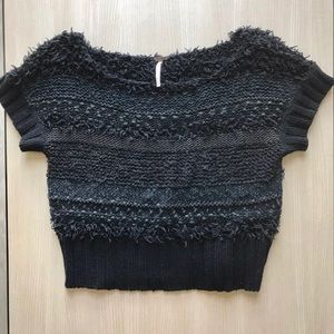 Free People Knit Short Sleeve Top